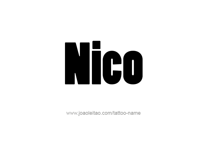 Tattoo Design  Name Nico   