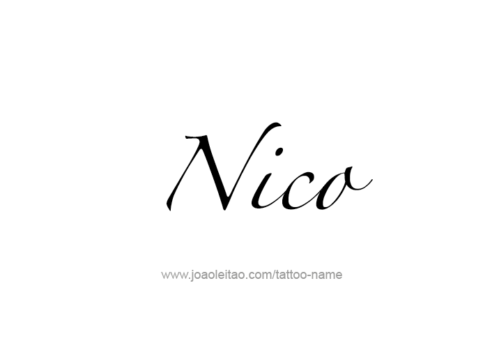 Tattoo Design  Name Nico   