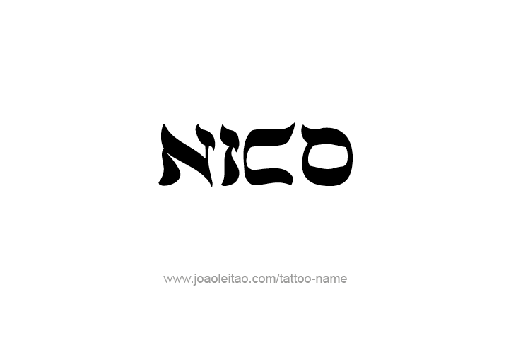 Tattoo Design  Name Nico   