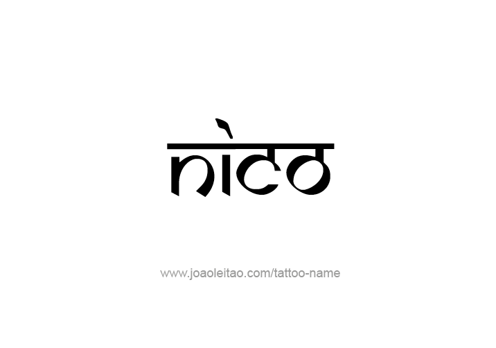 Tattoo Design  Name Nico   