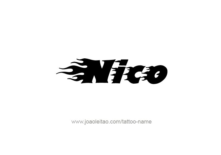 Tattoo Design  Name Nico   