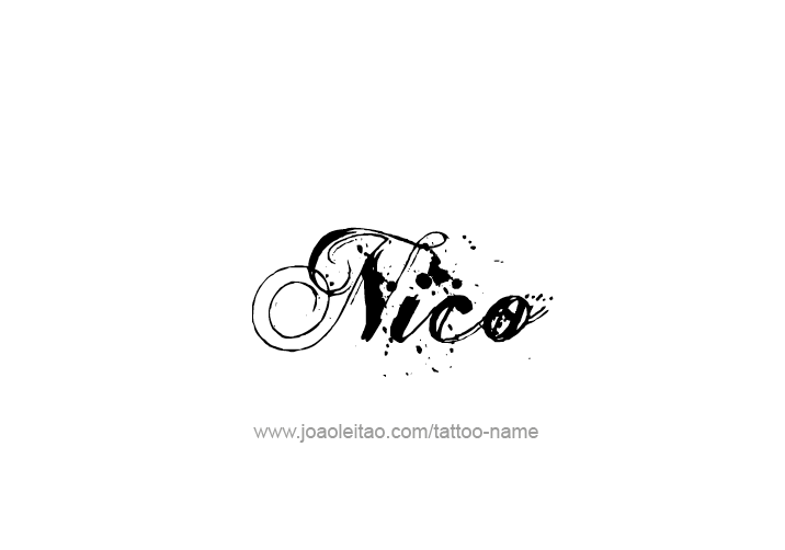 Tattoo Design  Name Nico   