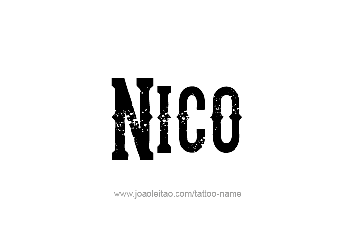 Tattoo Design  Name Nico   