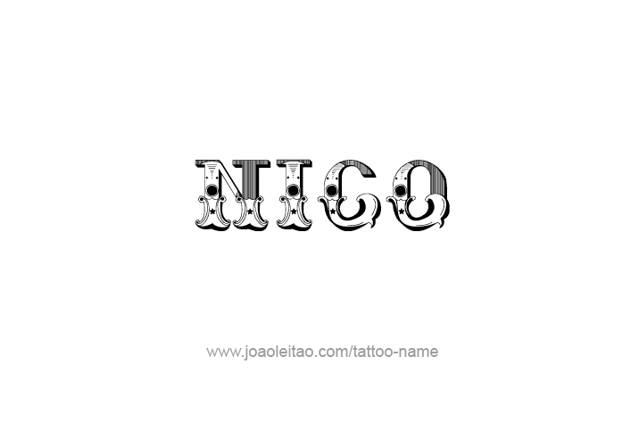 Tattoo Design  Name Nico   