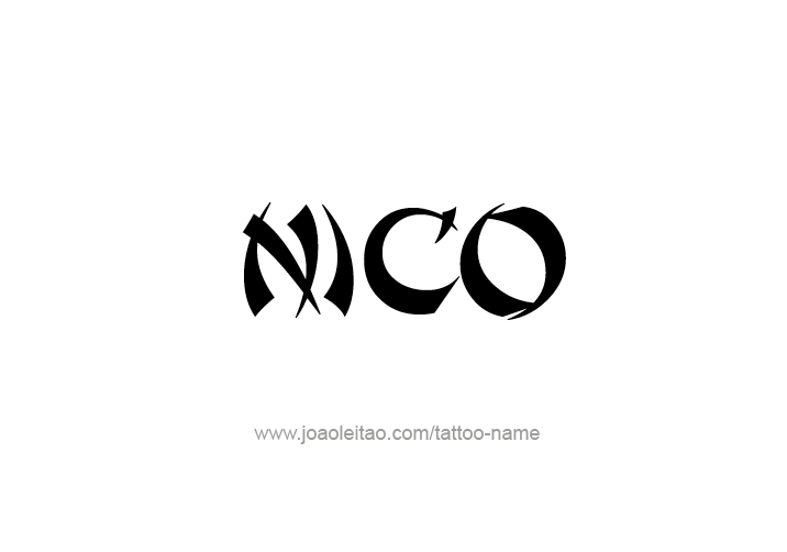 Tattoo Design  Name Nico