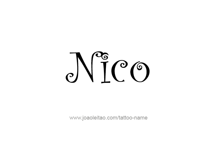 Tattoo Design  Name Nico   