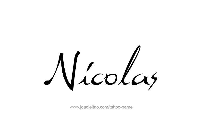 Tattoo Design  Name Nicolas   