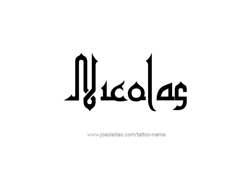 Tattoo Design  Name Nicolas   