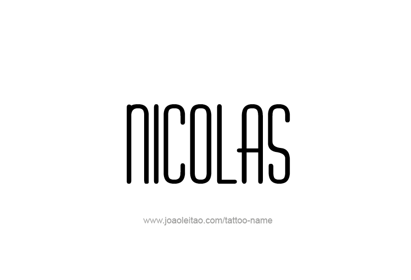 Tattoo Design  Name Nicolas   