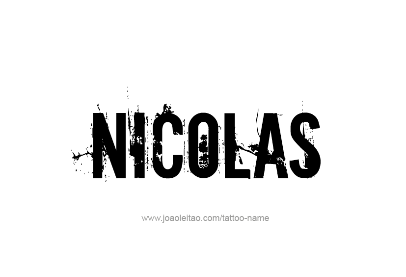 Tattoo Design  Name Nicolas   