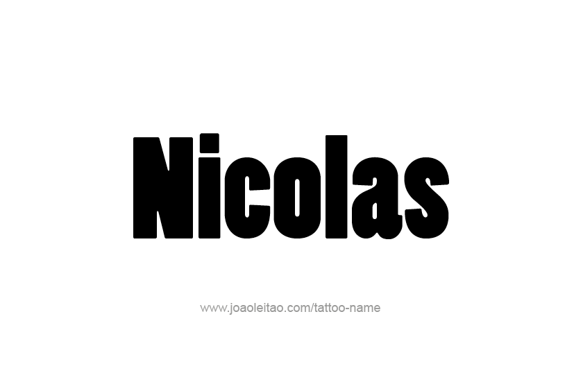 Tattoo Design  Name Nicolas   