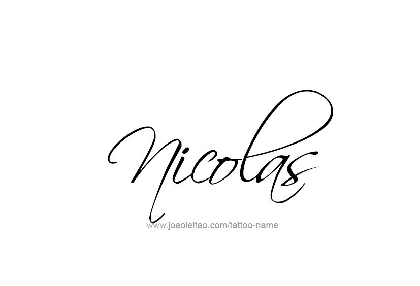 Tattoo Design  Name Nicolas   