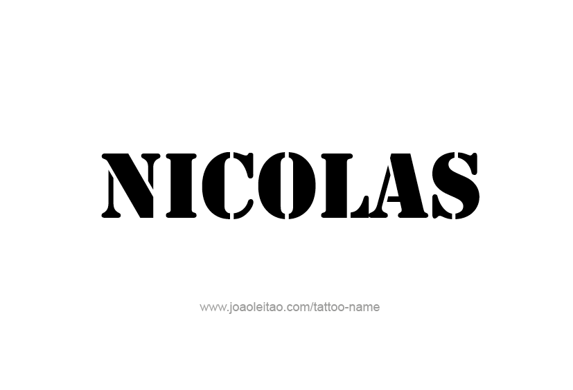 Tattoo Design  Name Nicolas   