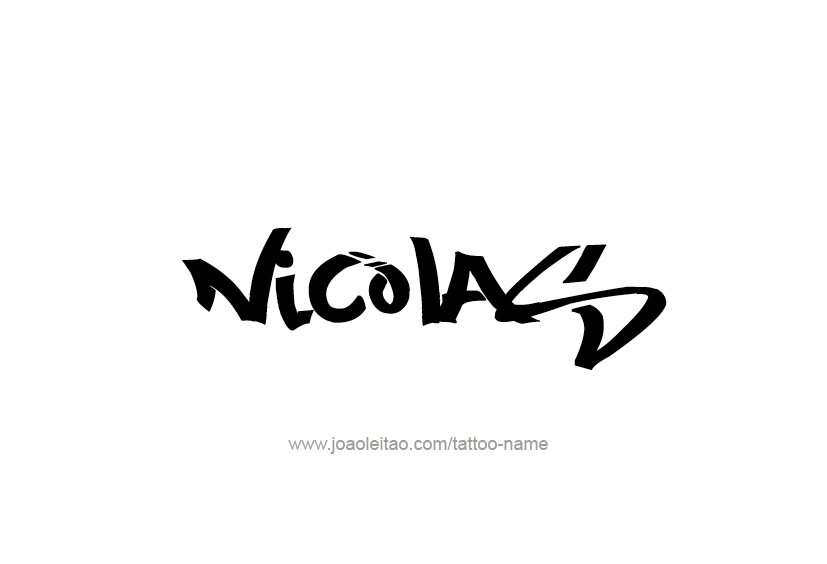 Tattoo Design  Name Nicolas   