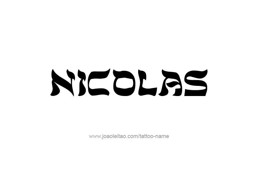 Tattoo Design  Name Nicolas   