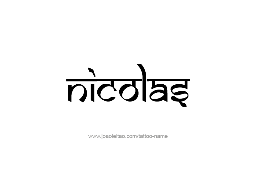 Tattoo Design  Name Nicolas   