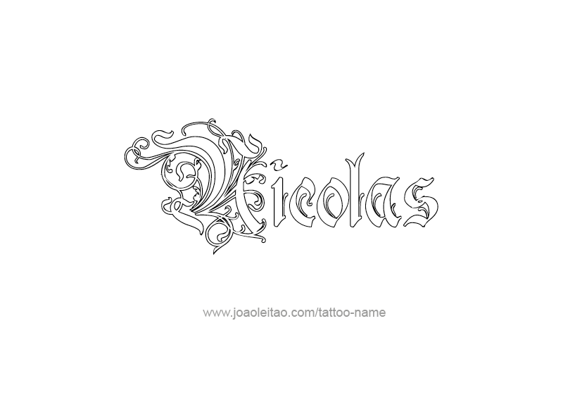 Tattoo Design  Name Nicolas   