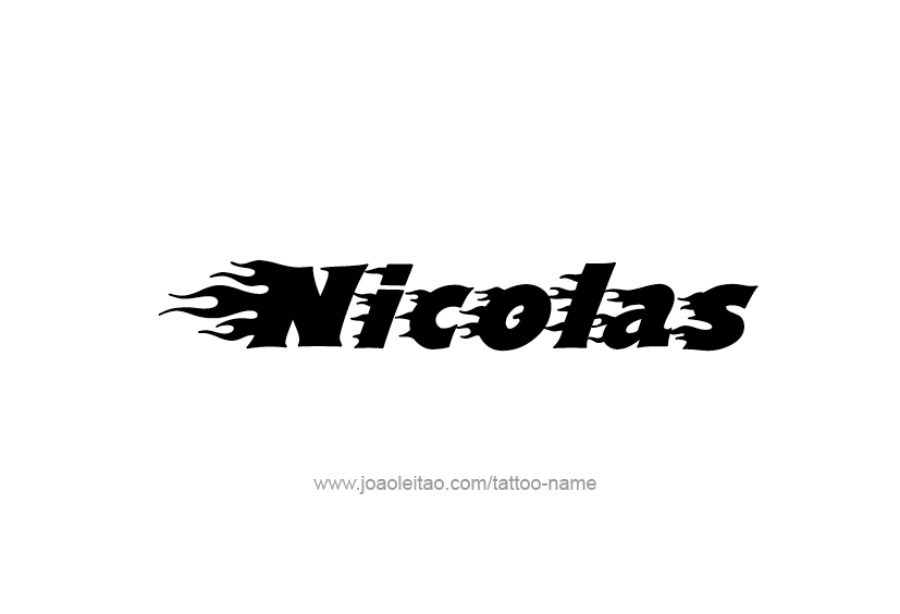 Tattoo Design  Name Nicolas   