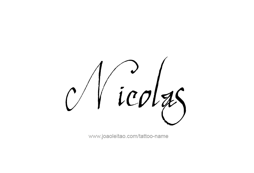 Tattoo Design  Name Nicolas   