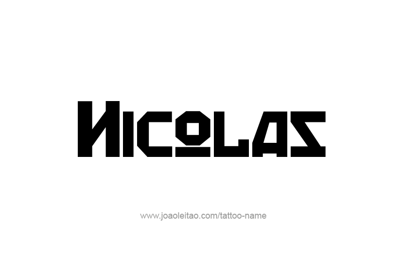 Tattoo Design  Name Nicolas   