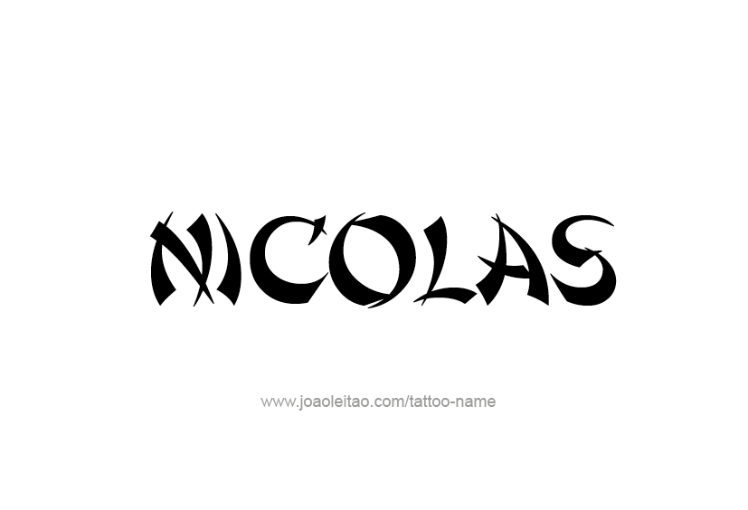 Tattoo Design  Name Nicolas