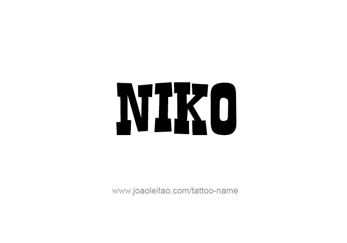 Tattoo Design  Name Niko   