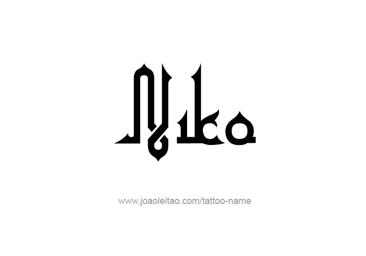 Tattoo Design  Name Niko   