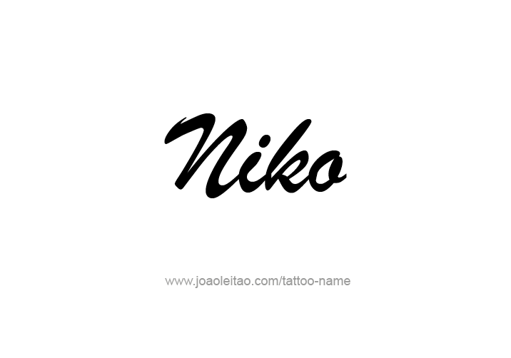 Tattoo Design  Name Niko   