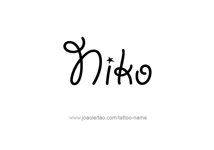 Tattoo Design  Name Niko   