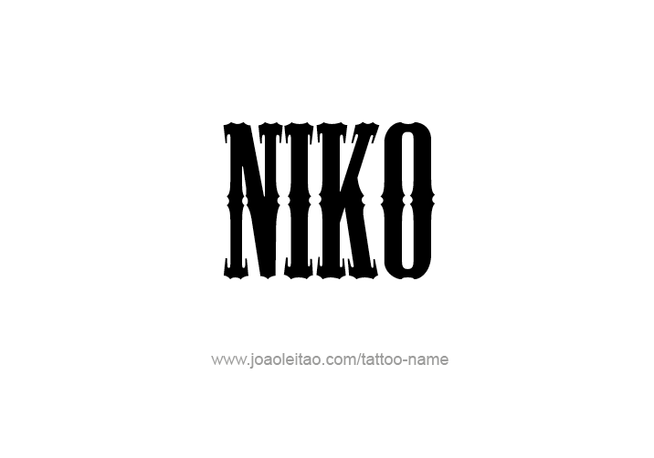 Tattoo Design  Name Niko   