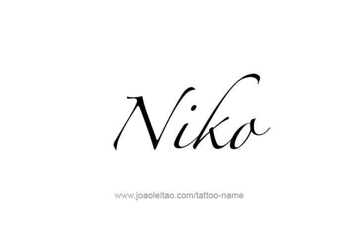 Tattoo Design  Name Niko   