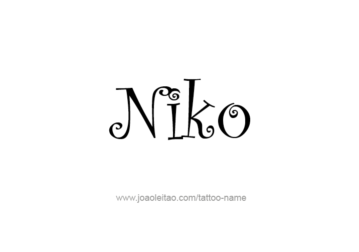 Tattoo Design  Name Niko   