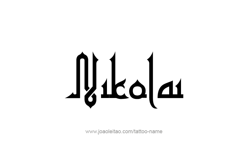 Tattoo Design  Name Nikolai   