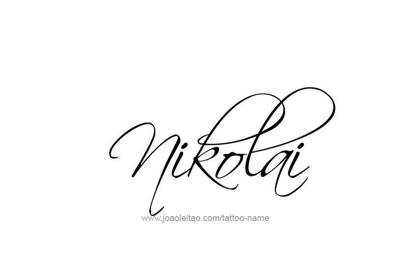 Tattoo Design  Name Nikolai   