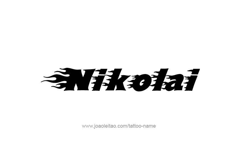 Tattoo Design  Name Nikolai   