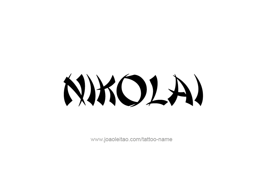 Tattoo Design  Name Nikolai