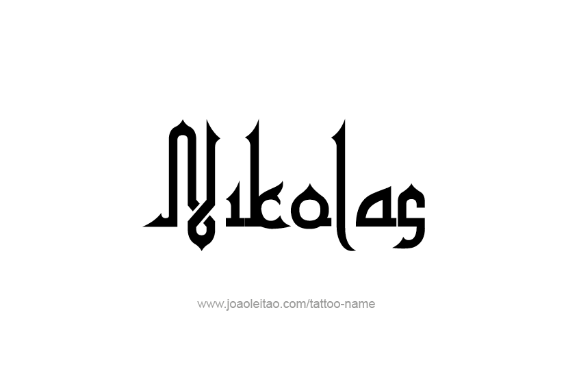 Tattoo Design  Name Nikolas   