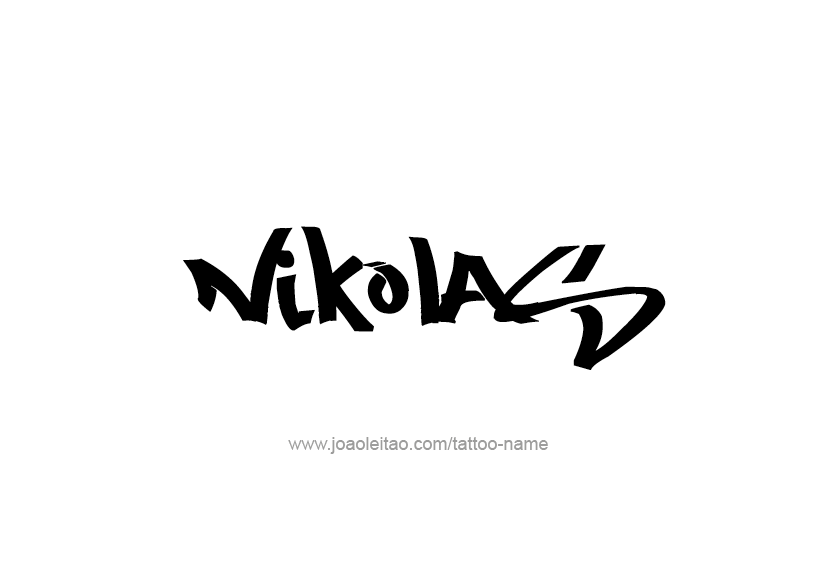 Tattoo Design  Name Nikolas   