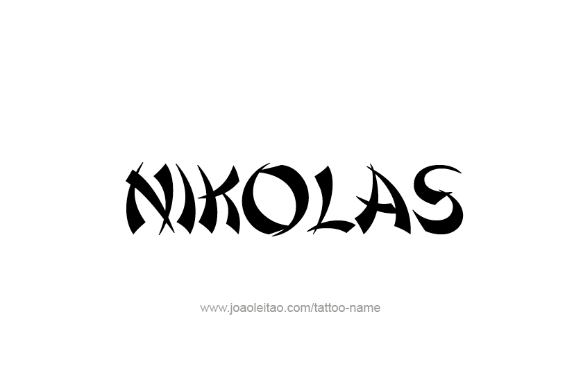 Tattoo Design  Name Nikolas