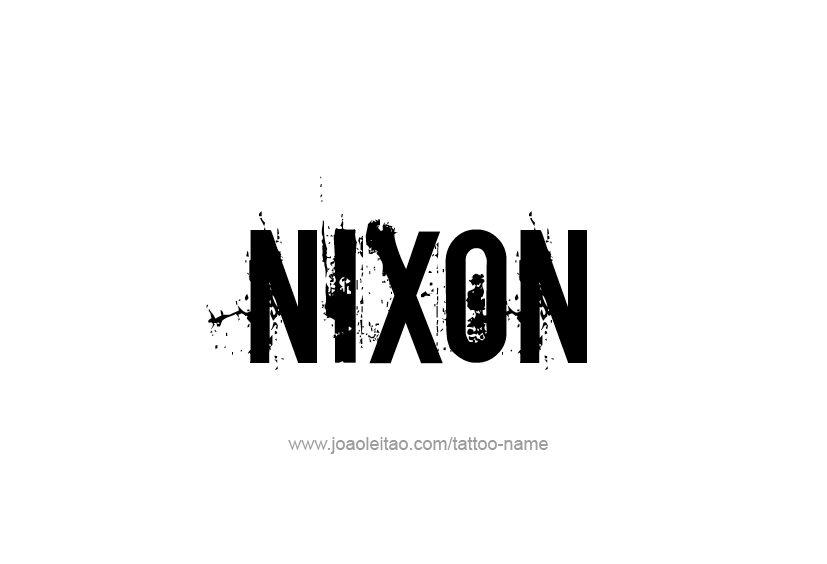 Tattoo Design  Name Nixon   