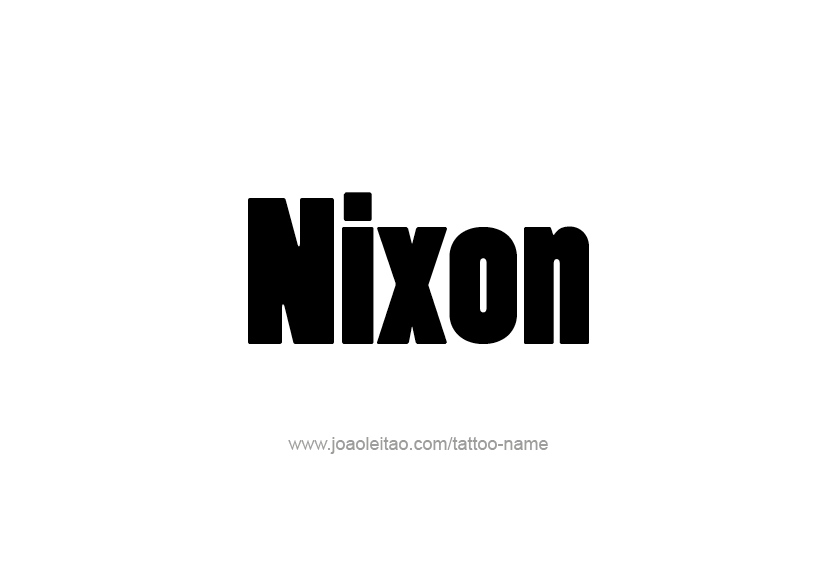 Tattoo Design  Name Nixon   