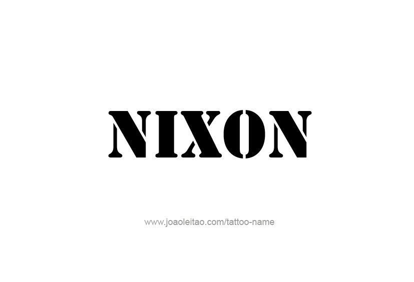 Tattoo Design  Name Nixon   