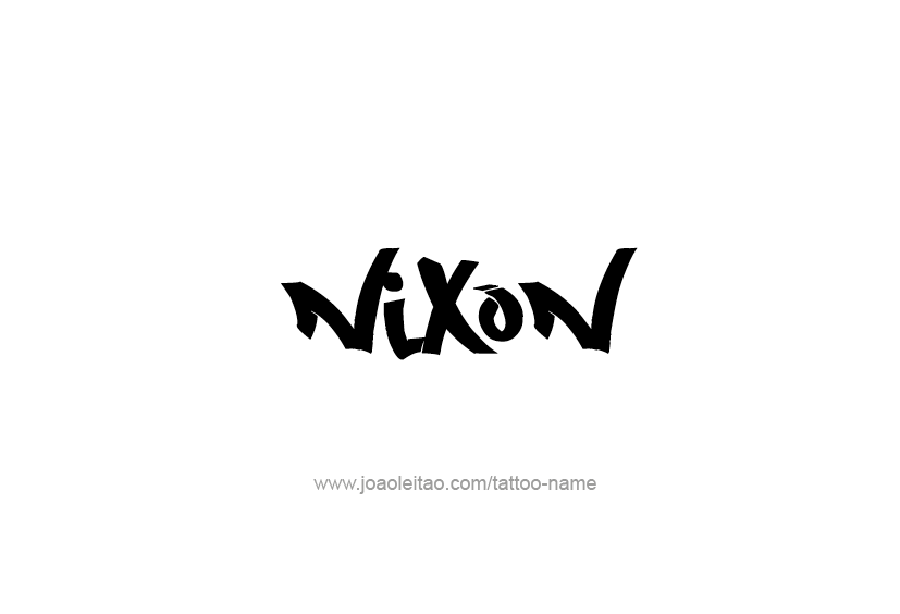 Tattoo Design  Name Nixon   