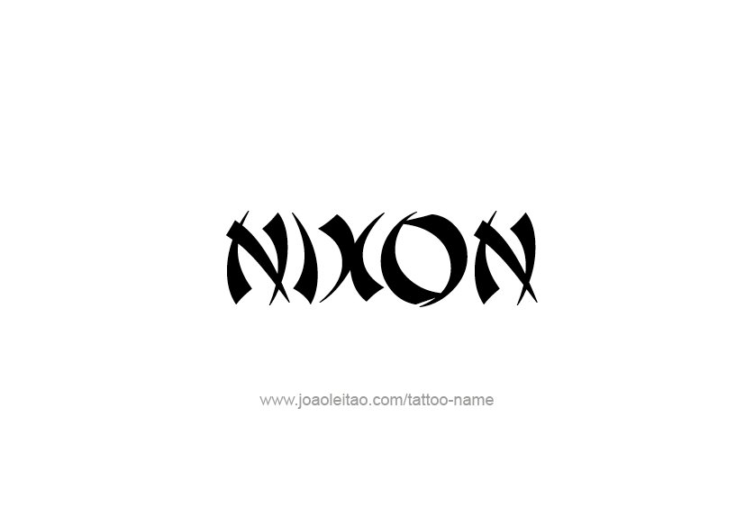 Tattoo Design  Name Nixon