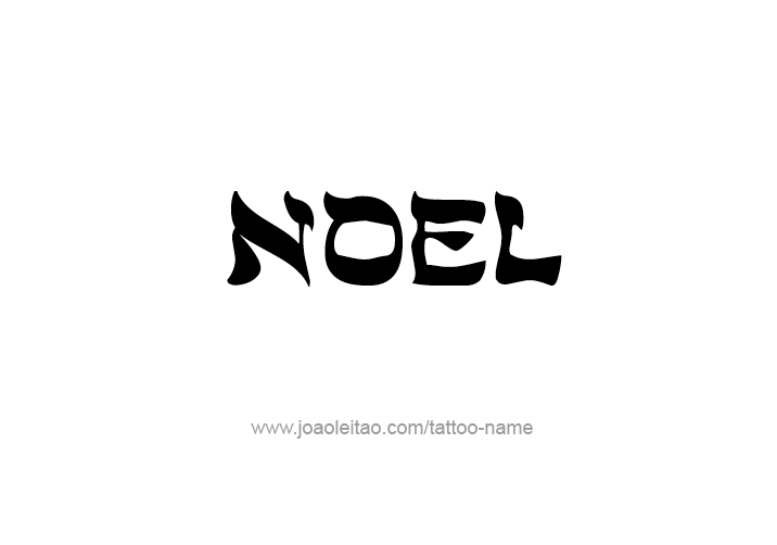 Tattoo Design  Name Noel   