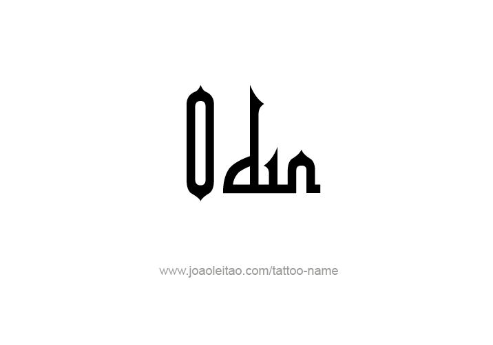 Tattoo Design  Name Odin   