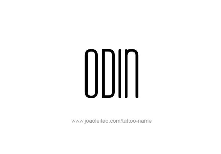 Tattoo Design  Name Odin   