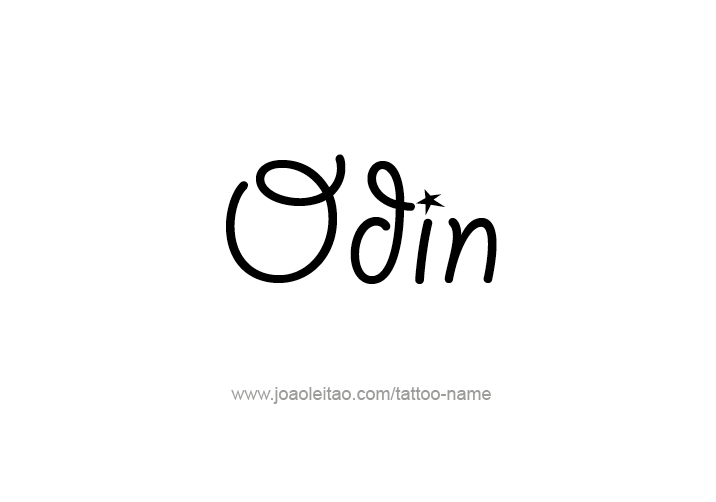 Tattoo Design  Name Odin   