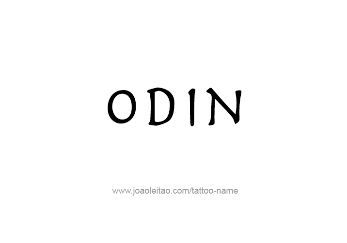 Tattoo Design  Name Odin   