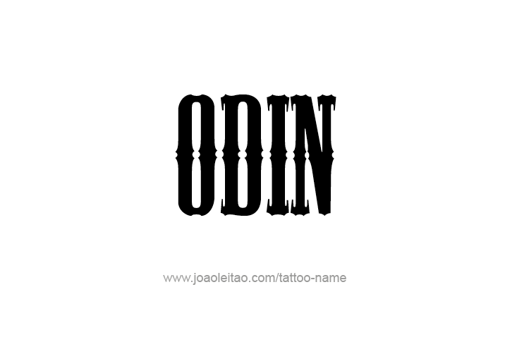 Tattoo Design  Name Odin   